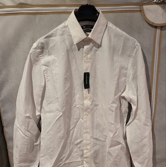 SIMONS Le31 Striped Dress Shirt - Picture 1 of 7